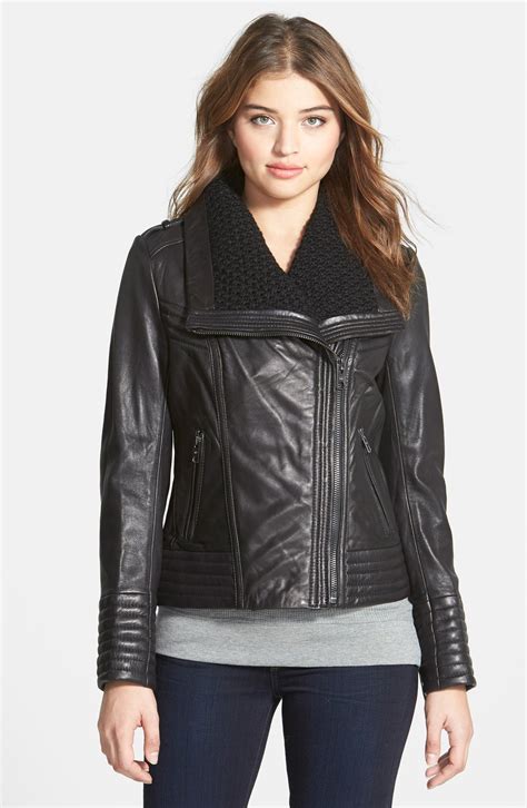 michael kors leather knit